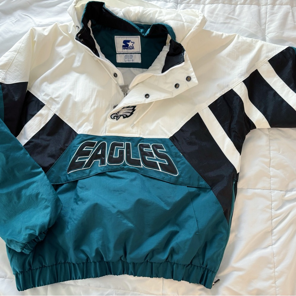 BNWT — Philadelphia Eagles NFL Starter Pullover Jacket - Size Large